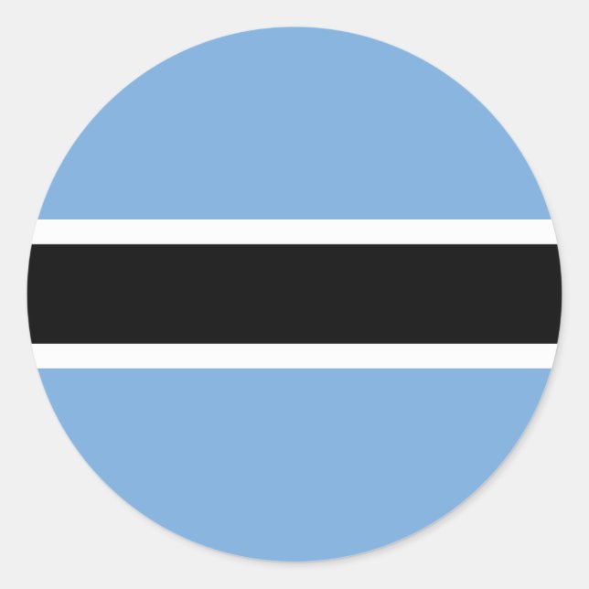 Botswana Flagga Runt Klistermärke (Framsida)