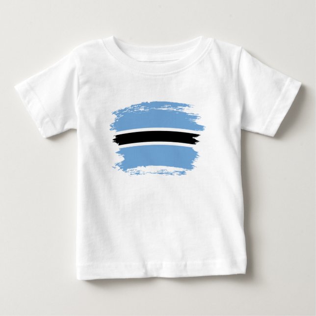 Botswana flagga t shirt (Framsida)