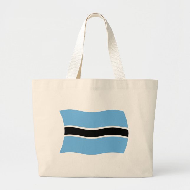 Botswana Flagga Tote Bag Jumbo Tygkasse (Framsidan)