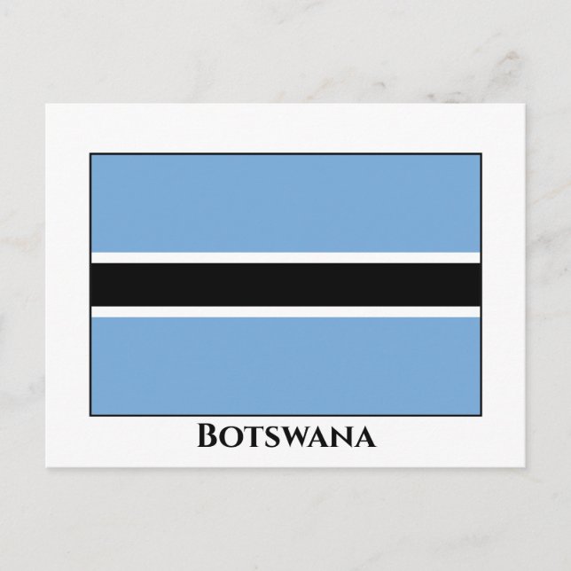 Botswana Flagga Vykort (Framsida)