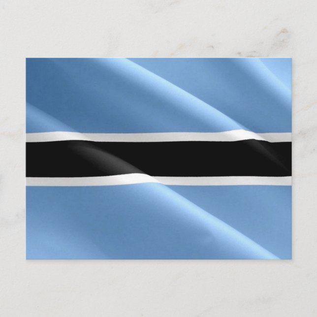 Botswana - Flagga - Vykort (Framsida)