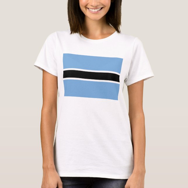 Botswana Flagga x Karta T-Shirt (Framsida)