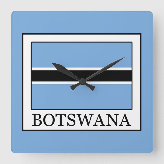 Botswana Fyrkantig Klocka (Framsida)