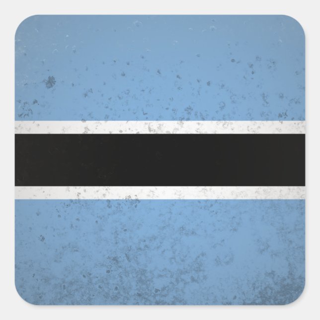 Botswana Fyrkantigt Klistermärke (Framsida)
