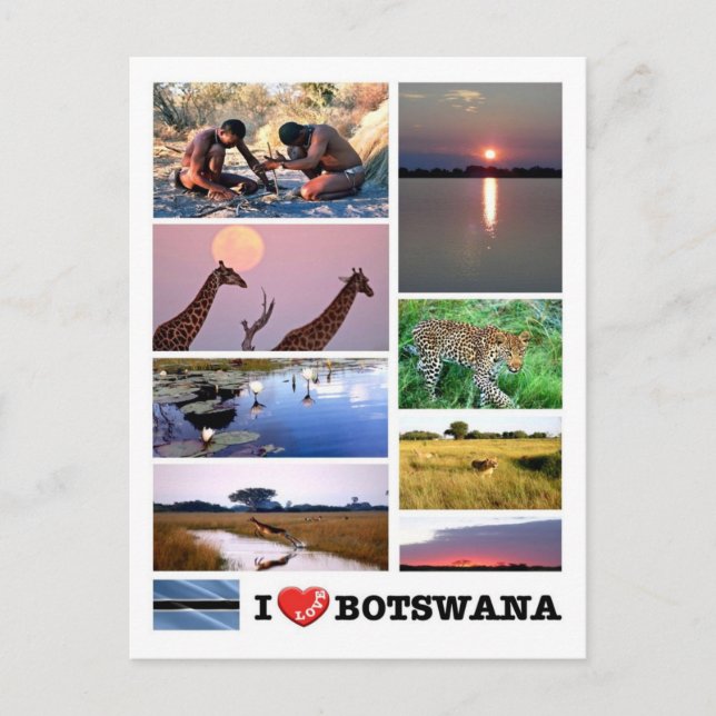 Botswana - I Kärlek - Vykort (Framsida)