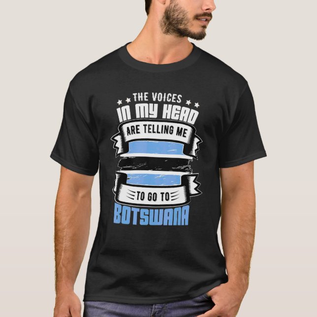 Botswana I Mitt Huvud T Shirt (Framsida)