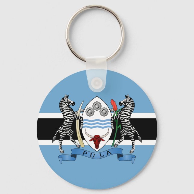 Botswana Jackar Arm/ Flagga Keychain Nyckelring (Framsida)