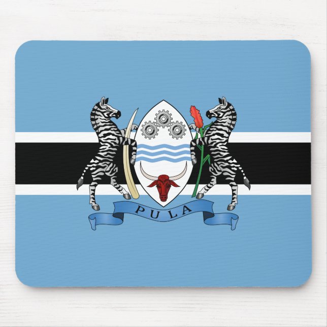 Botswana Jackar Arm/ Flagga Mouse Pad Musmatta (Framsidan)