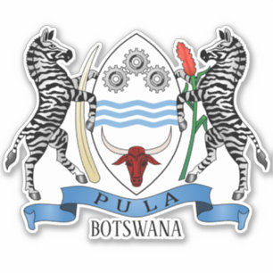 Botswana Jackar Arm Patriotic Klistermärken