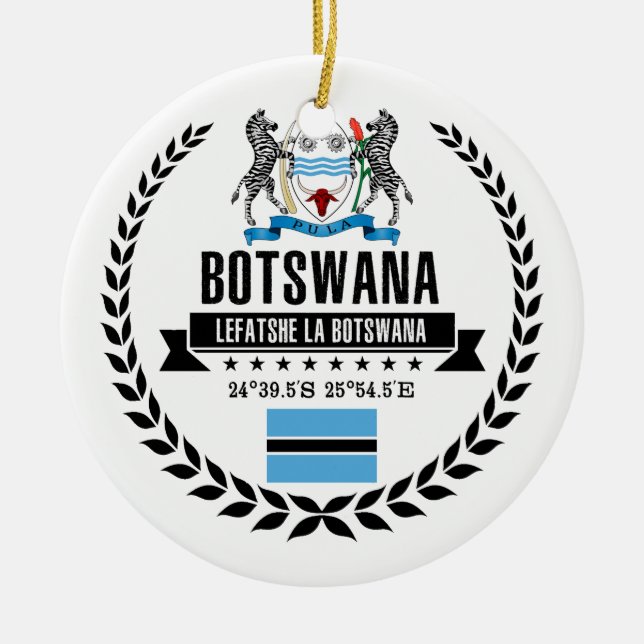 Botswana Julgransprydnad Keramik (Framsidan)