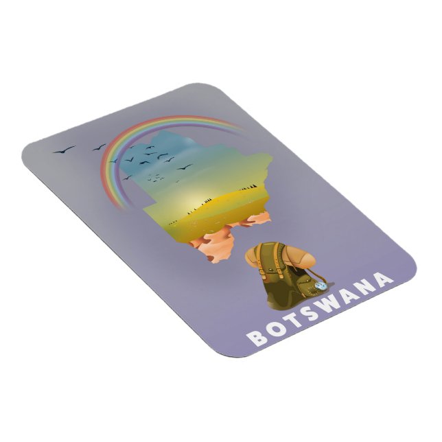 Botswana karta magnet (Högersidan)