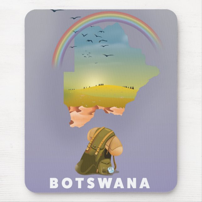 Botswana karta musmatta (Framsidan)