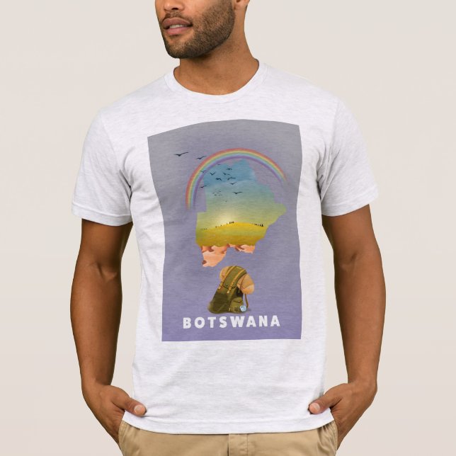 Botswana karta t shirt (Framsida)