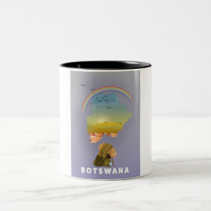 Botswana karta Två-Tonad mugg