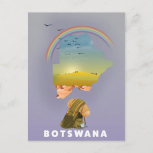 Botswana karta vykort