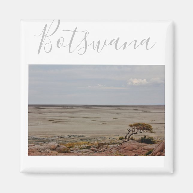 Botswana Kubu Baobab Island Go Travel Magnet (Framsidan)