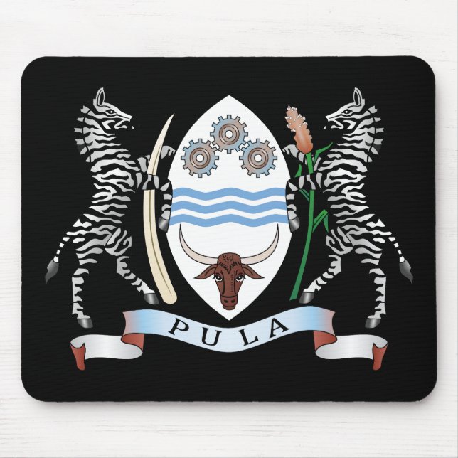 Botswana landskapsvapen symbol emblem flagga musmatta (Framsidan)