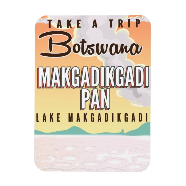 Botswana - Makgadikgadi Pan vintage resemapposters Magnet (Vertikal)