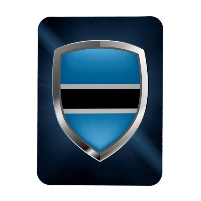 Botswana Mettalic Emblem Magnet (Vertikal)