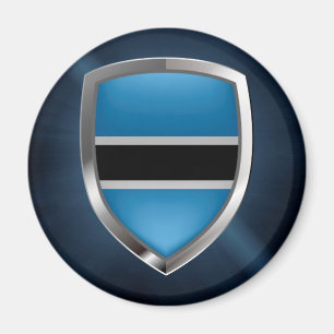 Botswana Mettalic Emblem Magnet