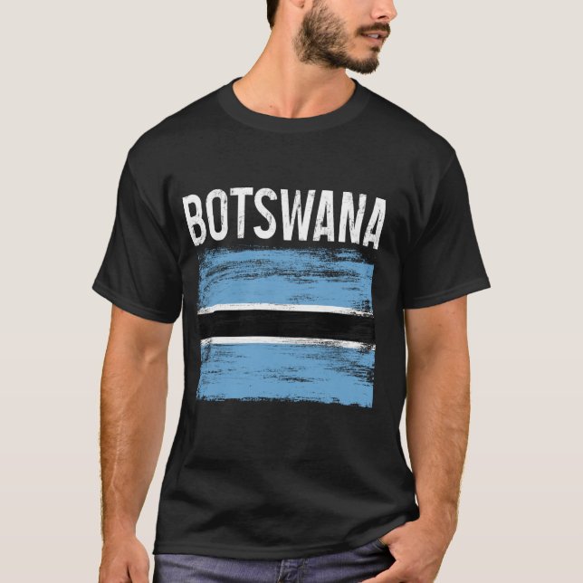 Botswana Pride Botswanan Flagga African Roots Heri T Shirt (Framsida)