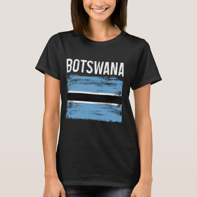 Botswana Pride Botswanan Flagga African Roots Heri T Shirt (Framsida)