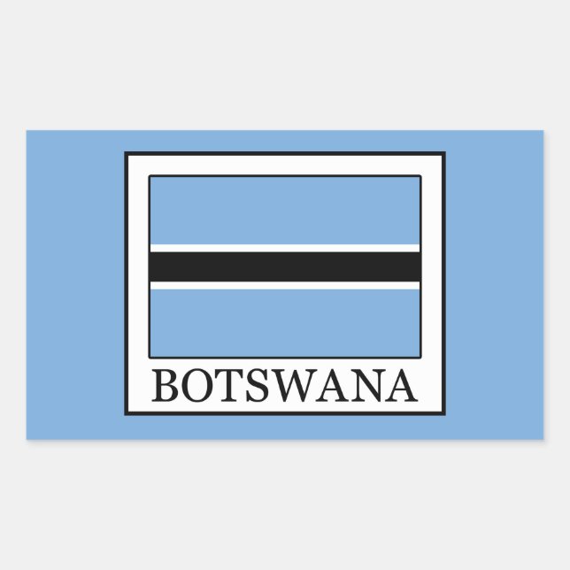 Botswana Rektangulärt Klistermärke (Framsida)