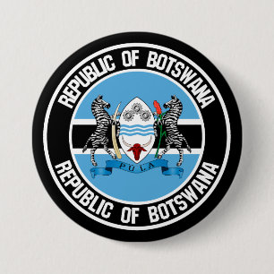 Botswana Round Emblem Knapp