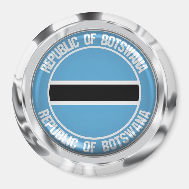 Botswana Round Emblem Magnet (Framsidan)