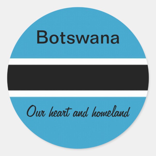 Botswana Runt Klistermärke (Framsida)