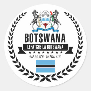 Botswana Runt Klistermärke
