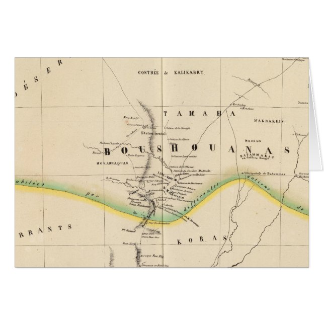 Botswana, södra Afrikan 51 Hälsningskort (Framsidan Horizontal)