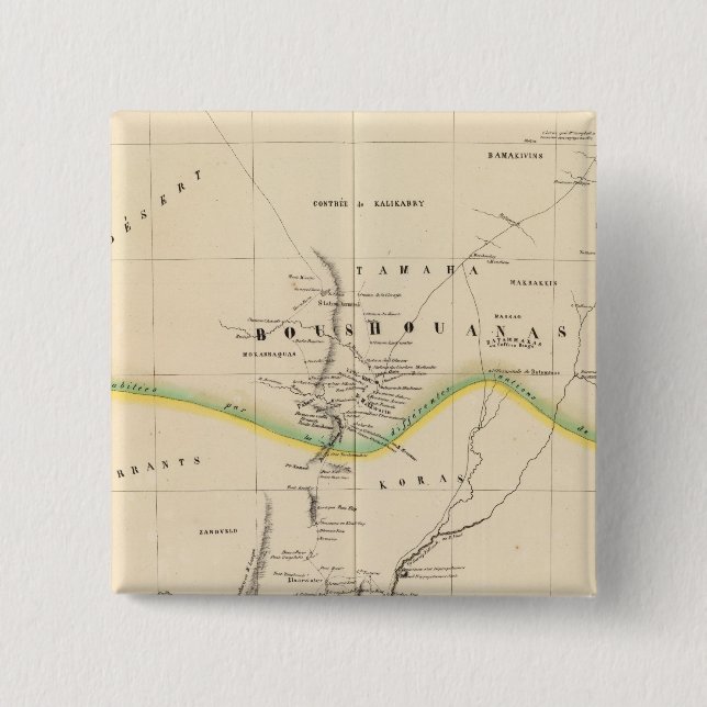 Botswana, södra Afrikan 51 Knapp (Framsida)