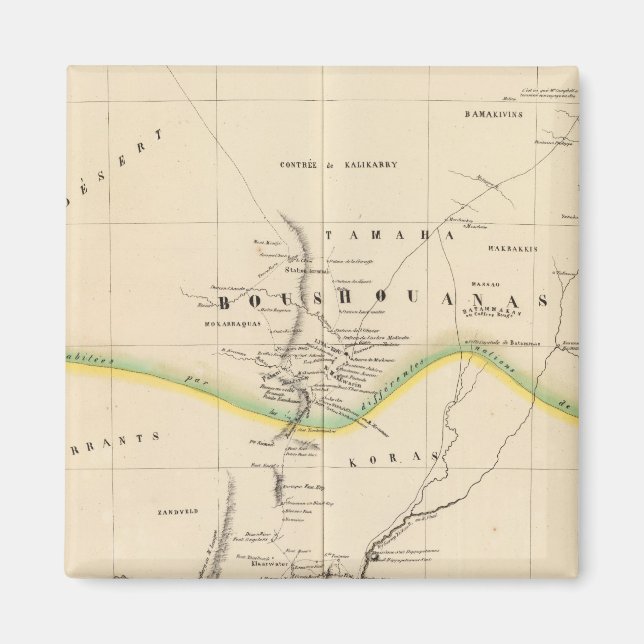 Botswana, södra Afrikan 51 Magnet (Framsidan)