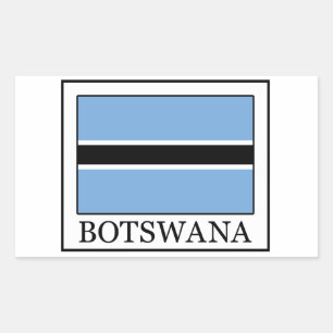 Botswana Sticker Rektangulärt Klistermärke