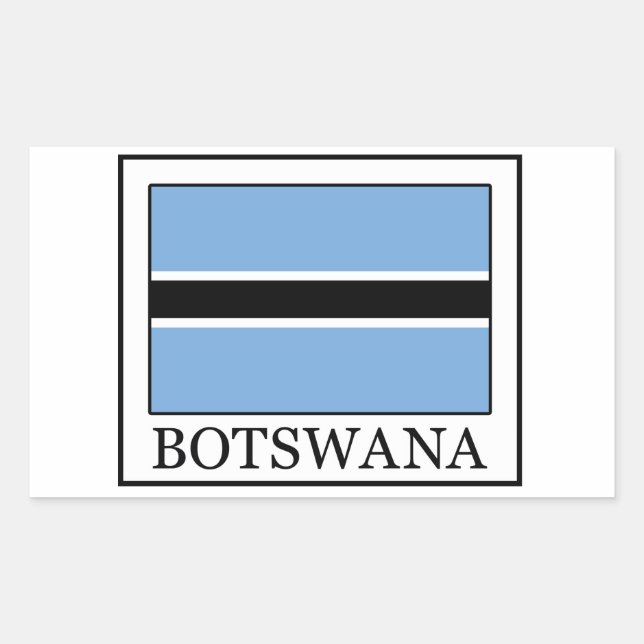 Botswana Sticker Rektangulärt Klistermärke (Framsida)