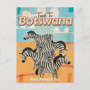 Botswana Vintage resor Poster Vykort