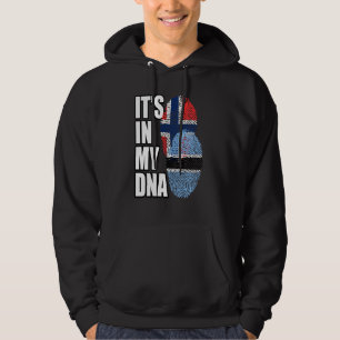 Botswanan och norska Mix Dna Flagga Heritage Hoodie