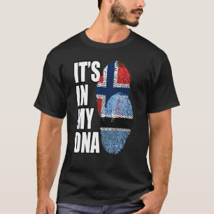 Botswanan och norska Mix Dna Flagga Heritage T Shirt