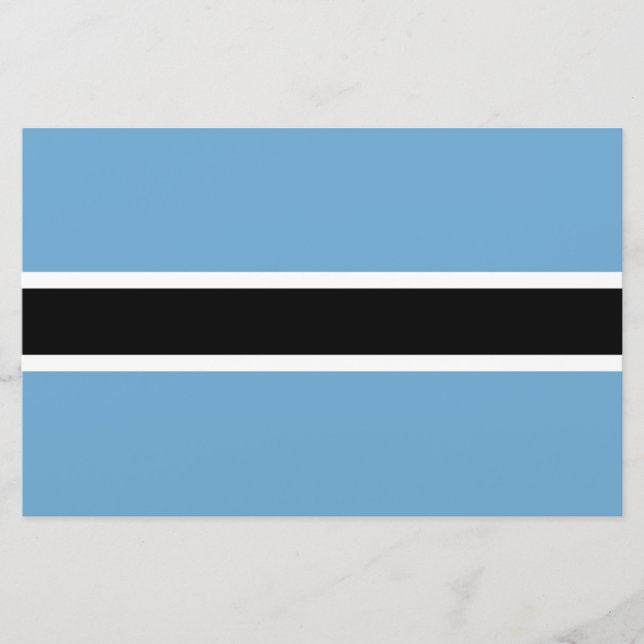 Botswanas flag (Botswana) Brevpapper (Framsida)