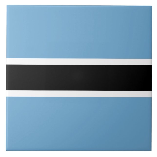 Botswanas flag (Botswana) Kakelplatta (Framsidan)
