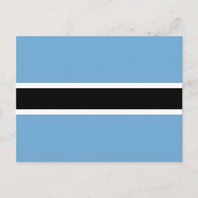 Botswanas flag (Botswana) Vykort (Framsida)
