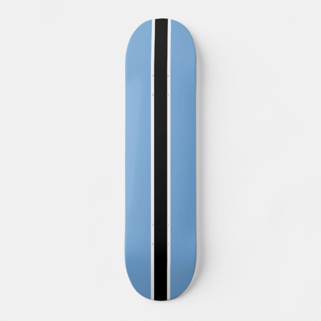 Botswanas patriotiska flagga mini skateboard bräda 18,5 cm (Framsida)
