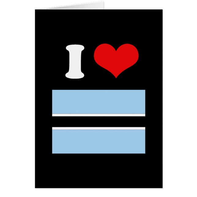 Botswansk flagga hälsningskort (Framsidan)