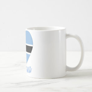 Botswansk flaggahjärta kaffemugg