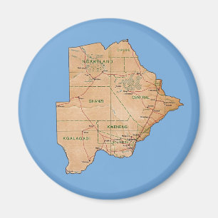Botswansk kartamagnet magnet