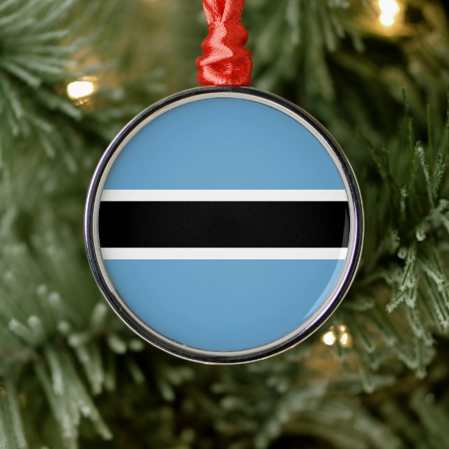 Botswanska Flagga (Botswana) Julgransprydnad Metall (Träd)