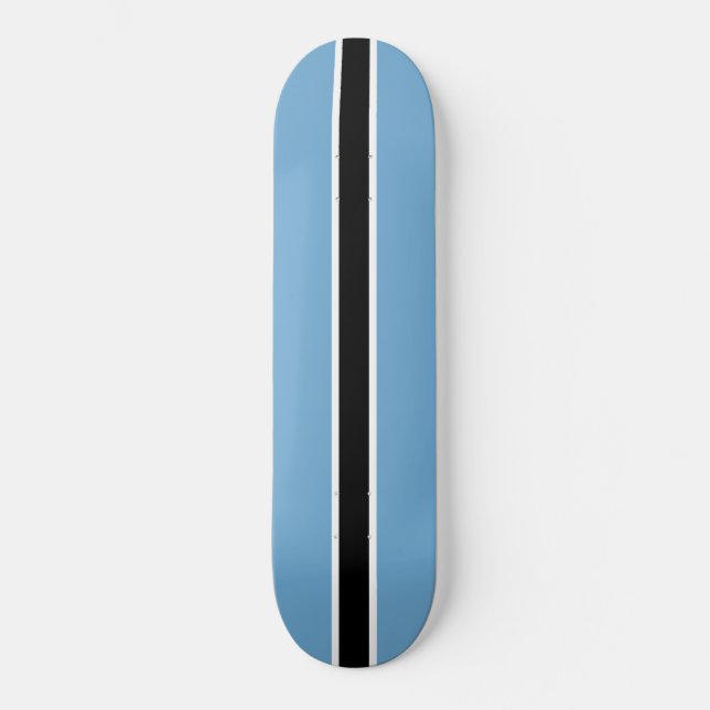 Botswanska Flagga (Botswana) Mini Skateboard Bräda 18,5 Cm (Framsida)