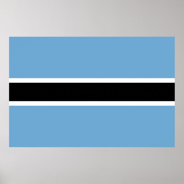 Botswanska Flagga (Botswana) Poster (Framsidan)