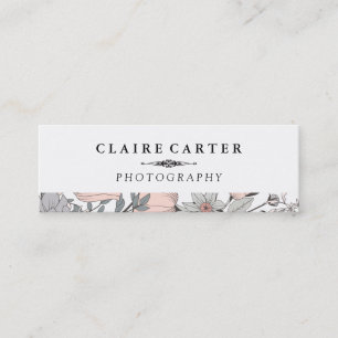 Bottblommor i Blommigt för fotografi Mini Visitkort